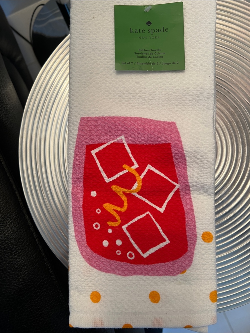 KATE SPADE NEW YORK KITCHEN TOWELS-SET of 2